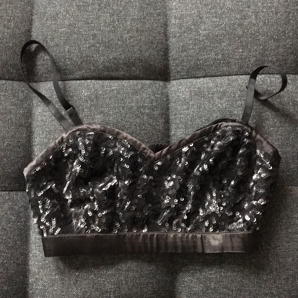 Guess Black sequin bralette